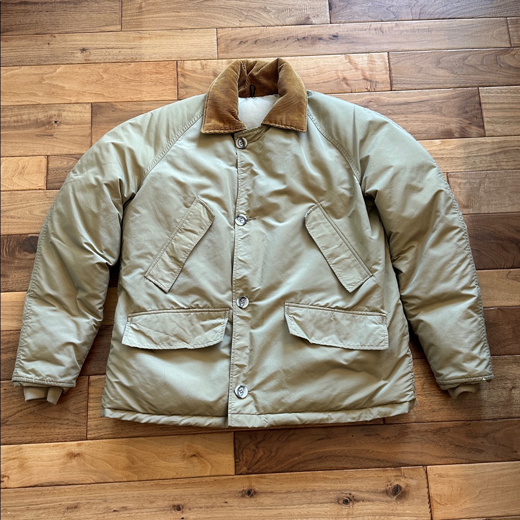 Vtg Ll Bean Mackinaw Goose Down Chore Coat